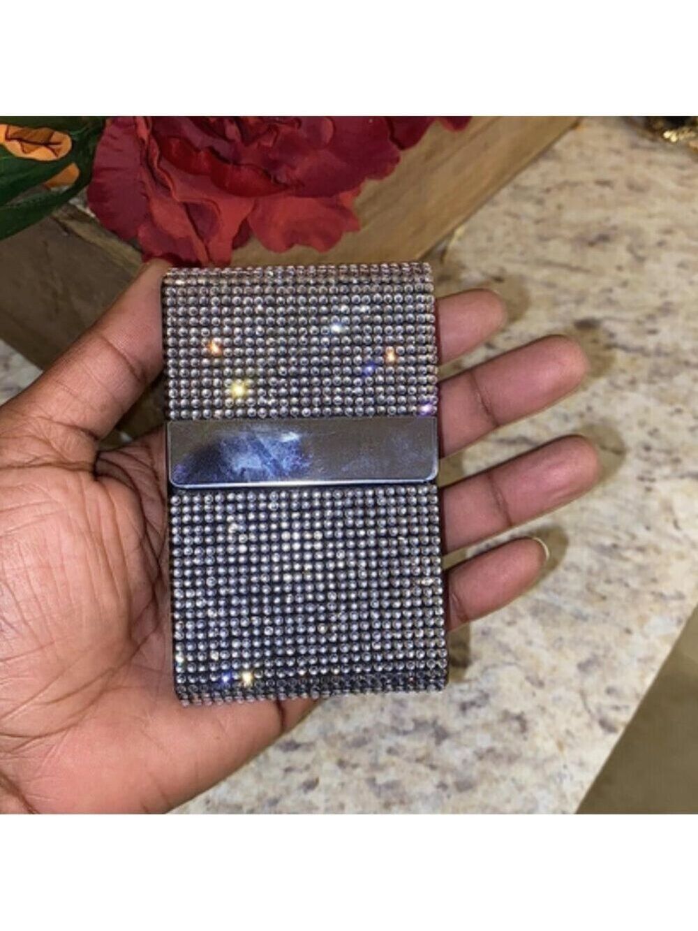 Bling Rhinestone Business Card Holder - Picture 3 of 6